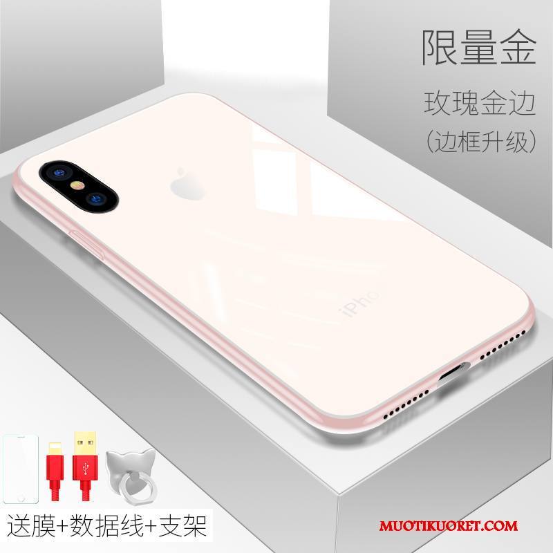 iPhone X Kuori Trendi All Inclusive Uusi Murtumaton Kulta Valkoinen Silikoni