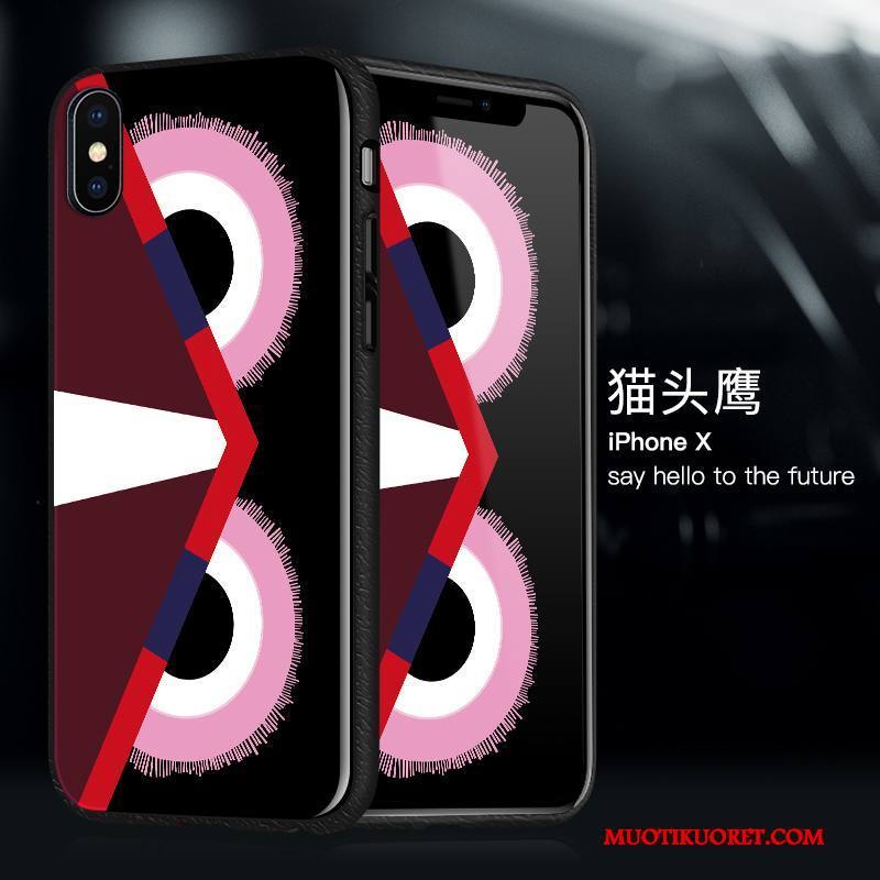 iPhone X Kuori Violetti Silikoni Ripustettavat Koristeet Murtumaton Net Red Ultra Lasi