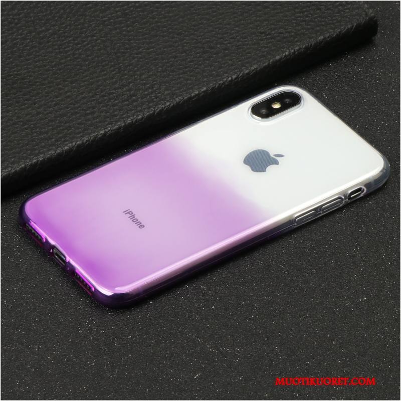 iPhone X Puhelimen Kuoret Läpinäkyvä Sininen Uusi Ylellisyys Kuori Violetti