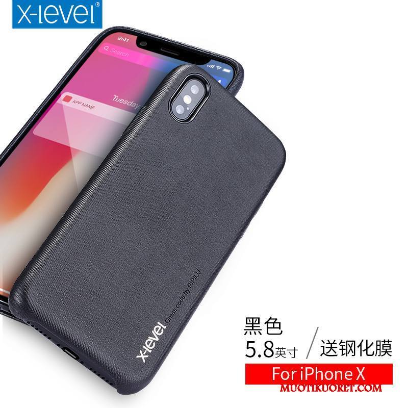 iPhone X Puhelimen Kuoret Persoonallisuus Pesty Suede Murtumaton Suojaus Kuori Kotelo