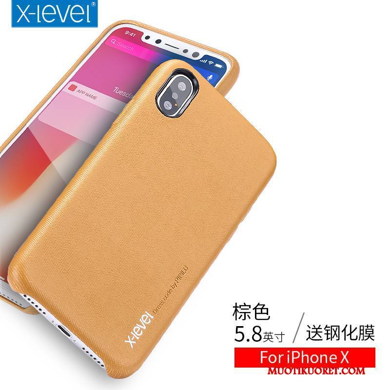 iPhone X Puhelimen Kuoret Persoonallisuus Pesty Suede Murtumaton Suojaus Kuori Kotelo