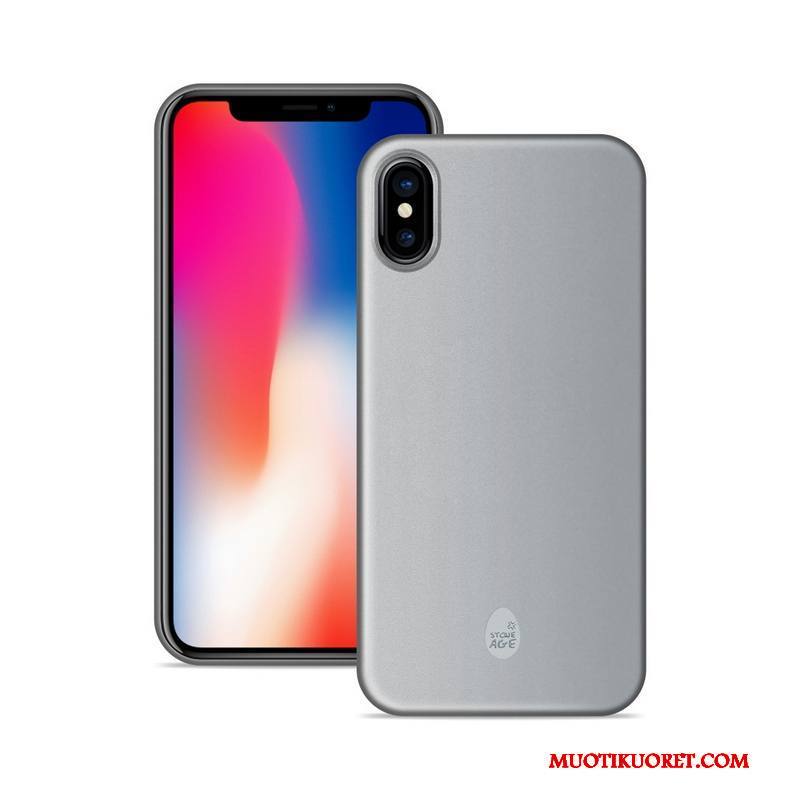 iPhone X Ultra Oranssi Ohut Suojaus Puhelimen Kuoret Pesty Suede Kuori