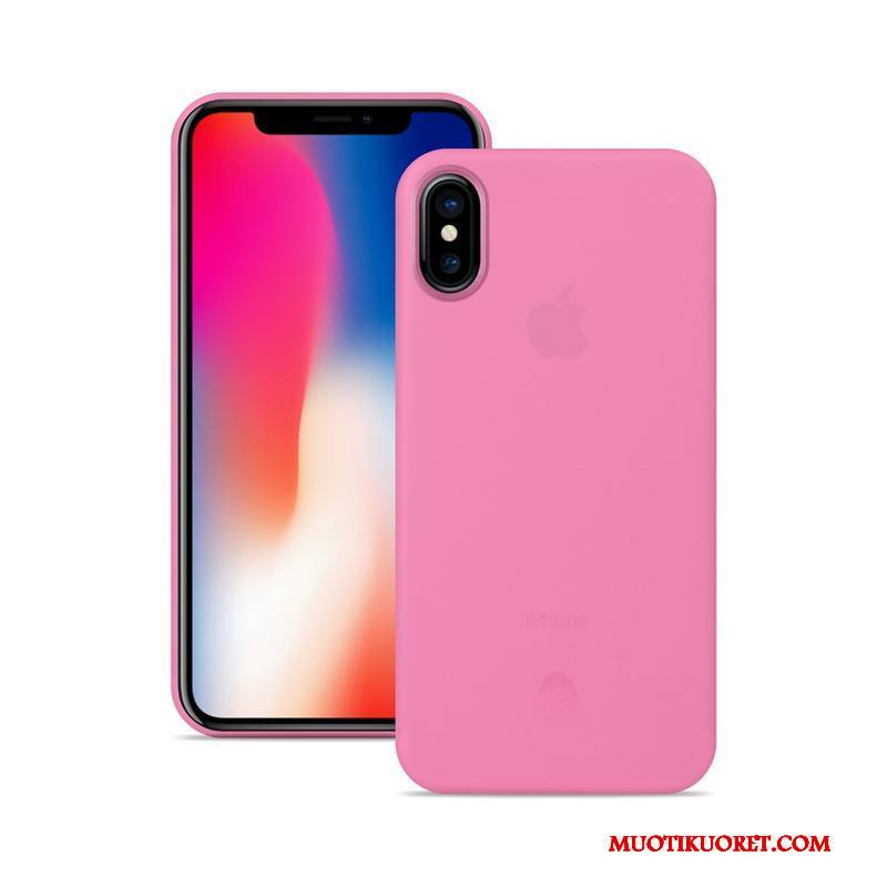 iPhone X Ultra Oranssi Ohut Suojaus Puhelimen Kuoret Pesty Suede Kuori