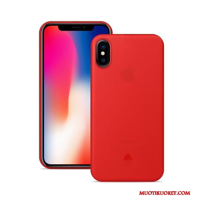 iPhone X Ultra Oranssi Ohut Suojaus Puhelimen Kuoret Pesty Suede Kuori