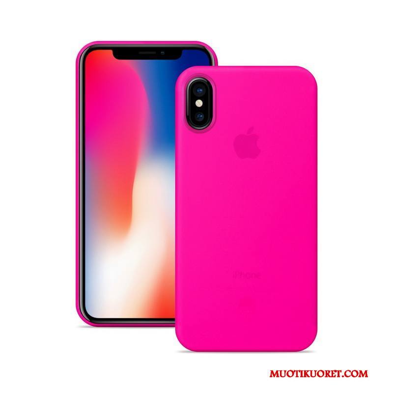 iPhone X Ultra Oranssi Ohut Suojaus Puhelimen Kuoret Pesty Suede Kuori