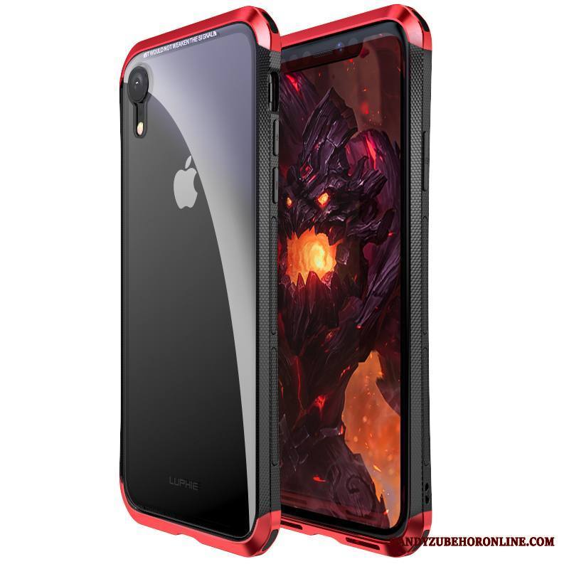 iPhone Xr Murtumaton Kova Kuori Lasi Metalli All Inclusive Suojaus