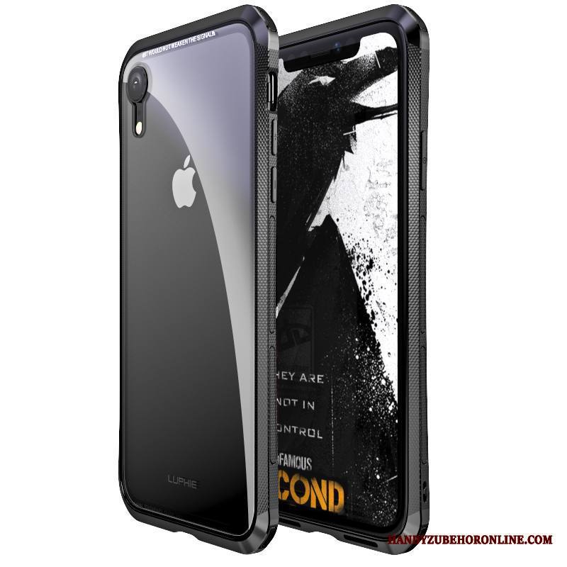 iPhone Xr Murtumaton Kova Kuori Lasi Metalli All Inclusive Suojaus