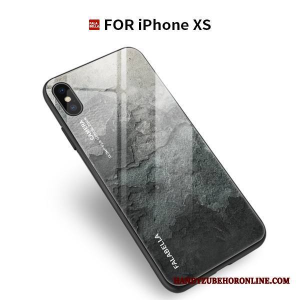 iPhone Xs Kuori Kotelo Musta Puhelimen Kuoret Murtumaton All Inclusive Suojaus Lasi