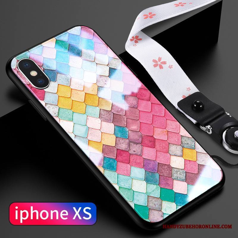 iPhone Xs Kuori Net Red Uusi Monivärinen Puhelimen Kuoret All Inclusive Lasi Ultra