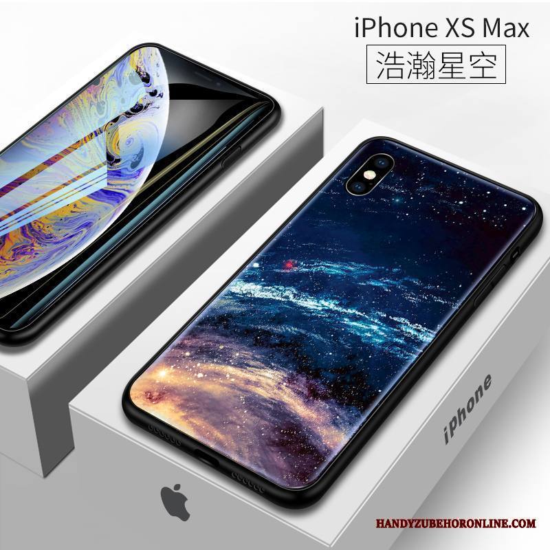 iPhone Xs Max Kuori Murtumaton Silikoni Sininen Puhelimen Kuoret All Inclusive Uusi Lasi