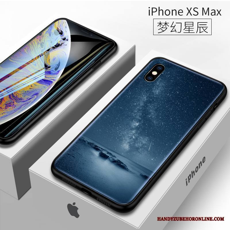 iPhone Xs Max Kuori Murtumaton Silikoni Sininen Puhelimen Kuoret All Inclusive Uusi Lasi