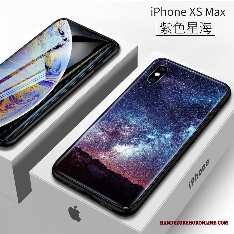 iPhone Xs Max Kuori Murtumaton Silikoni Sininen Puhelimen Kuoret All Inclusive Uusi Lasi