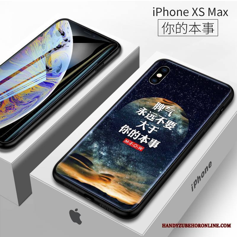 iPhone Xs Max Kuori Murtumaton Silikoni Sininen Puhelimen Kuoret All Inclusive Uusi Lasi