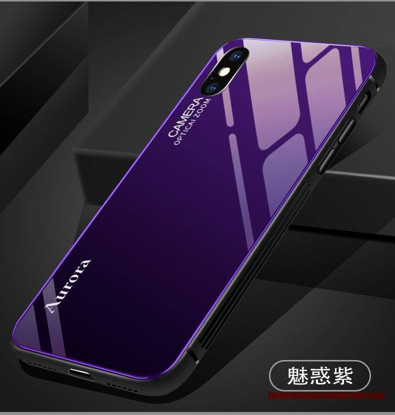 iPhone Xs Max Kuori Uusi Lasi Karkaisu Ultra All Inclusive Violetti Murtumaton