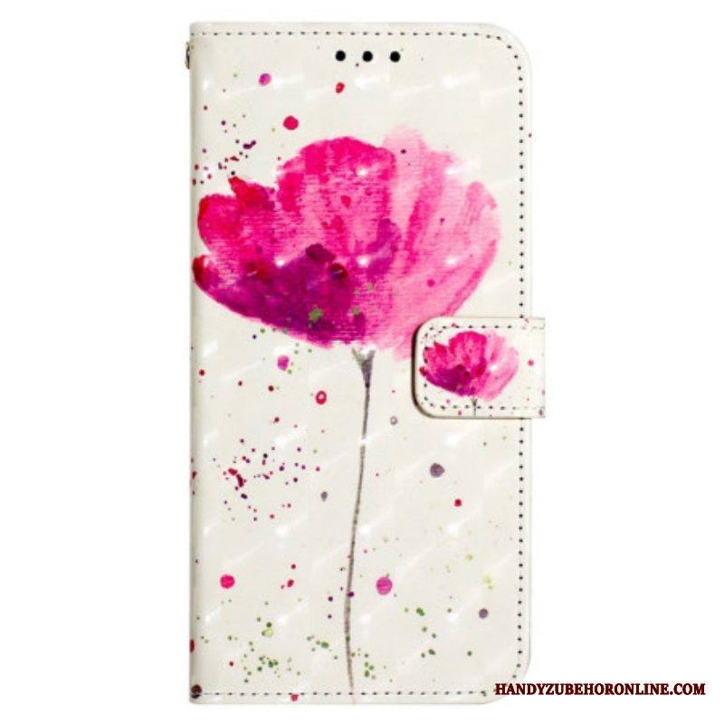 Case Nahkakotelo Samsung Galaxy A13 Suojaketju Kuori Hihna Poppy