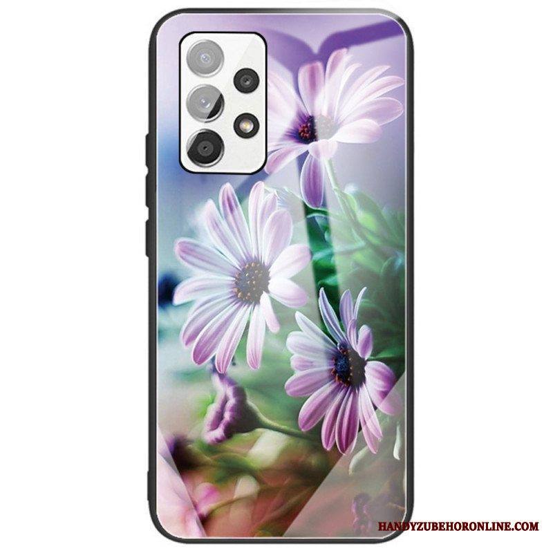 Case Samsung Galaxy A53 5G Karkaistua Lasia Kukkia