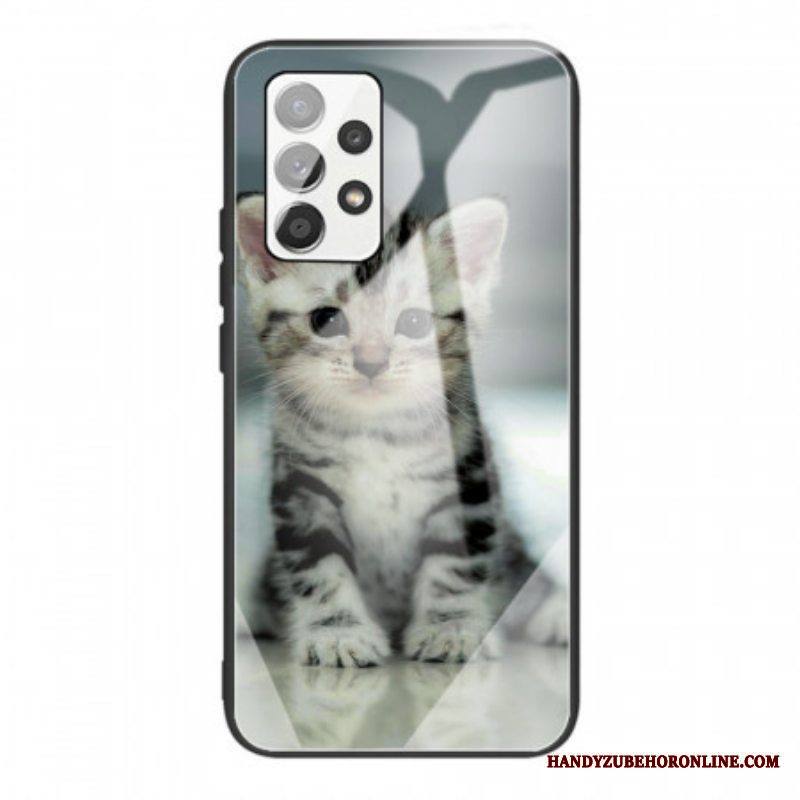 Case Samsung Galaxy A53 5G Kitten Karkaistu Lasi