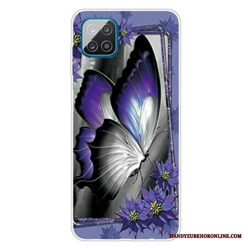 Case Samsung Galaxy M12 / A12 Kuninkaallinen Perhonen