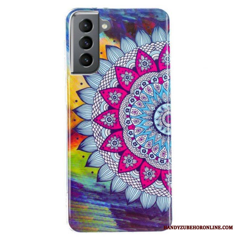 Case Samsung Galaxy S21 FE Fluoresoiva Värillinen Mandala