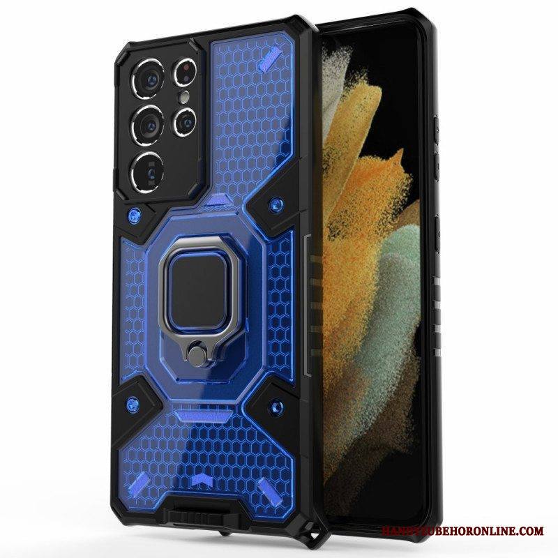 Case Samsung Galaxy S21 Ultra 5G Hunajakenno Renkaalla