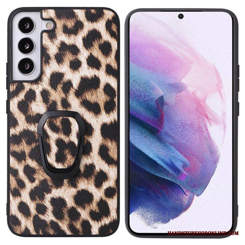 Case Samsung Galaxy S22 5G Leopard-tyylinen Rengastuki