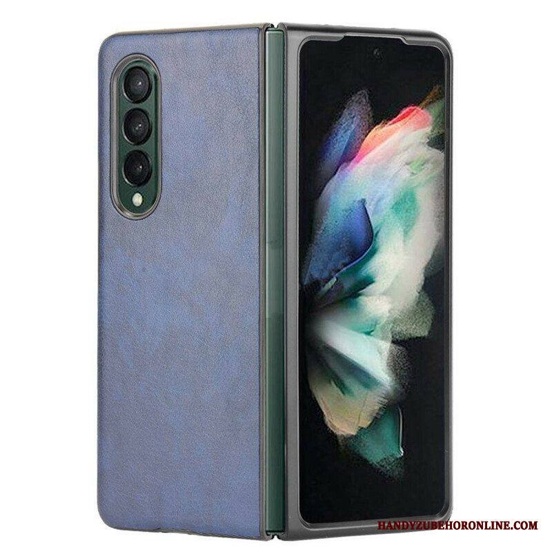 Case Samsung Galaxy Z Fold 3 5G Litsi-nahkaefekti