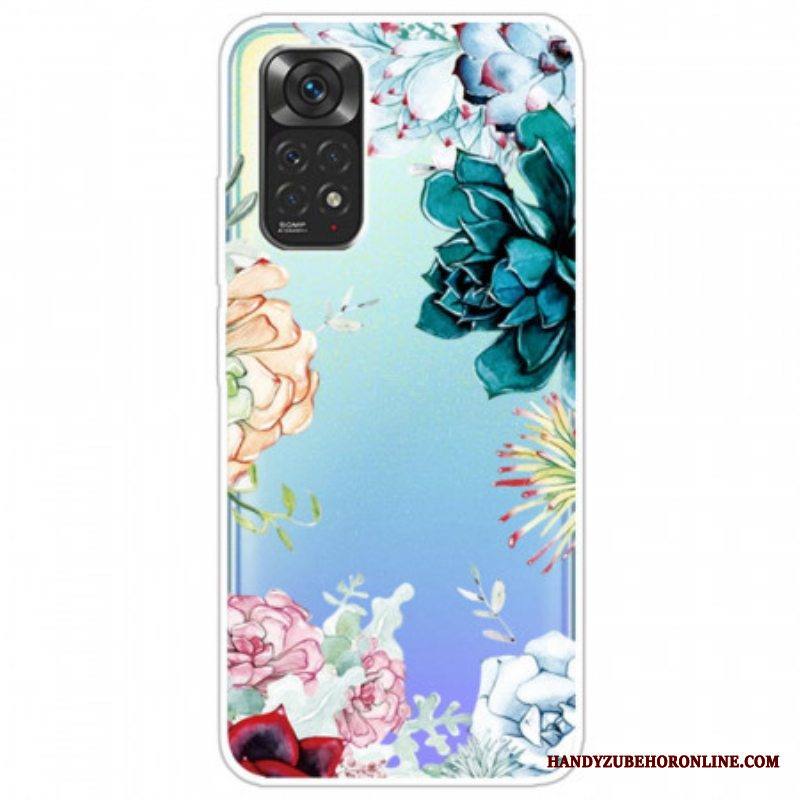 Case Xiaomi Redmi Note 11 / 11S Saumattomat Akvarellikukat