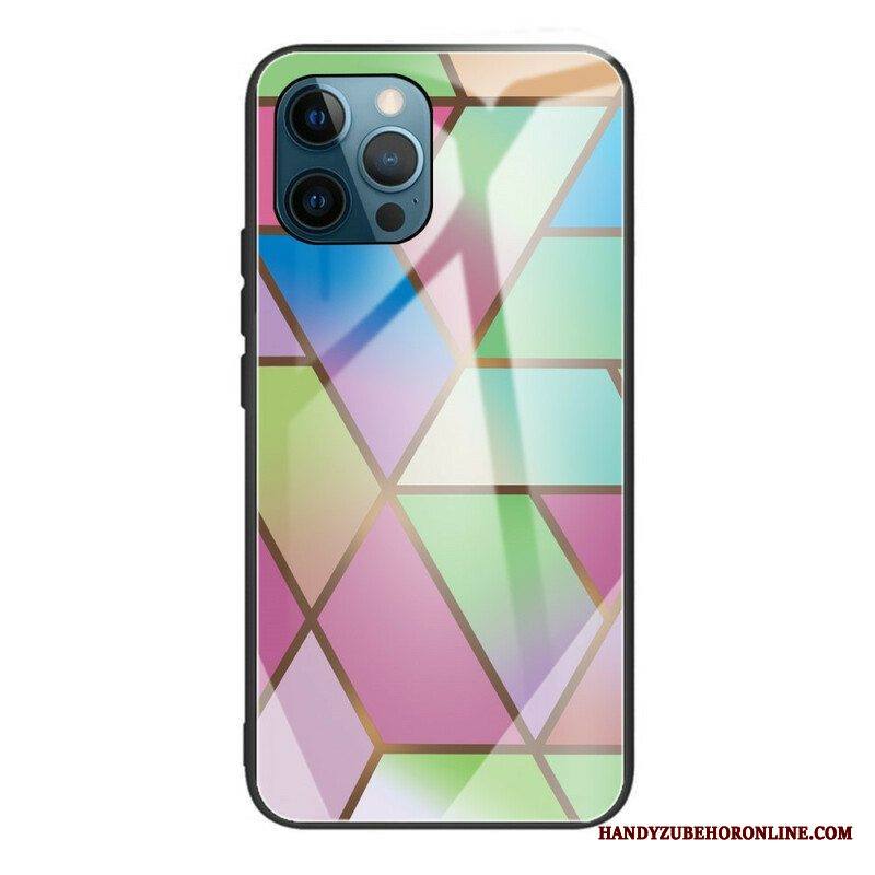 Case iPhone 13 Pro Geometria Marmori Karkaistu Lasi