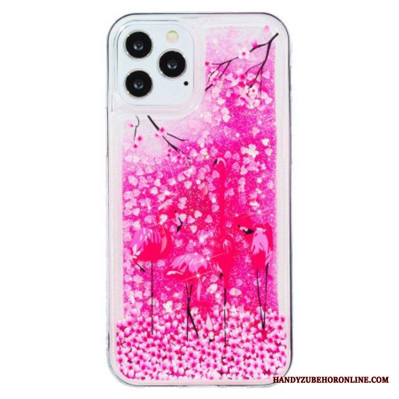 Case iPhone 15 Pro Max Flamingo Glitter