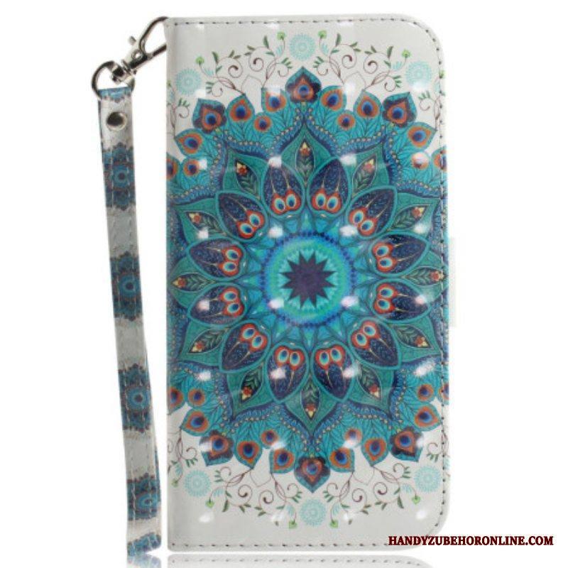 Flip Case Samsung Galaxy M13 Mandala Kaulanauhalla