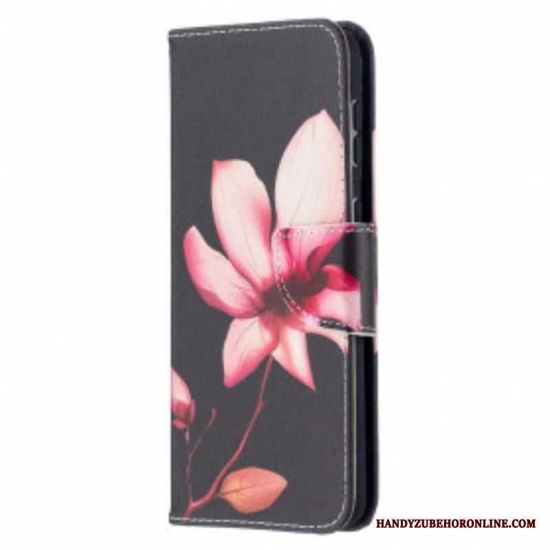Flip Case Samsung Galaxy S21 Plus 5G Vaaleanpunainen Kukka