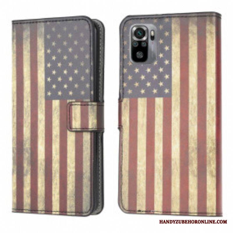 Flip Case Xiaomi Redmi Note 10 / 10S Amerikan Lippu