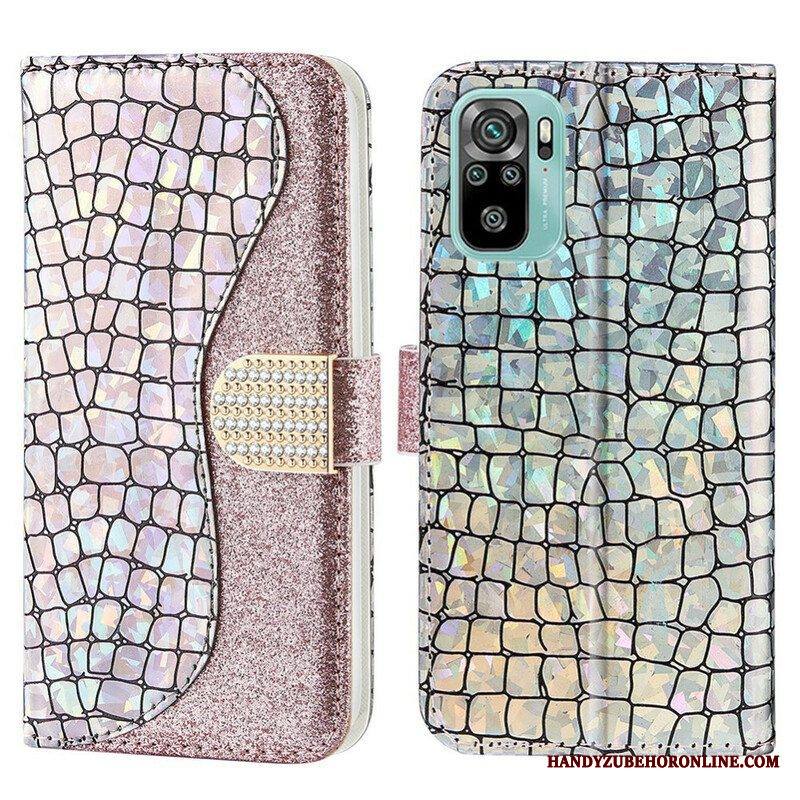 Flip Case Xiaomi Redmi Note 10 / 10S Croco Diamonds