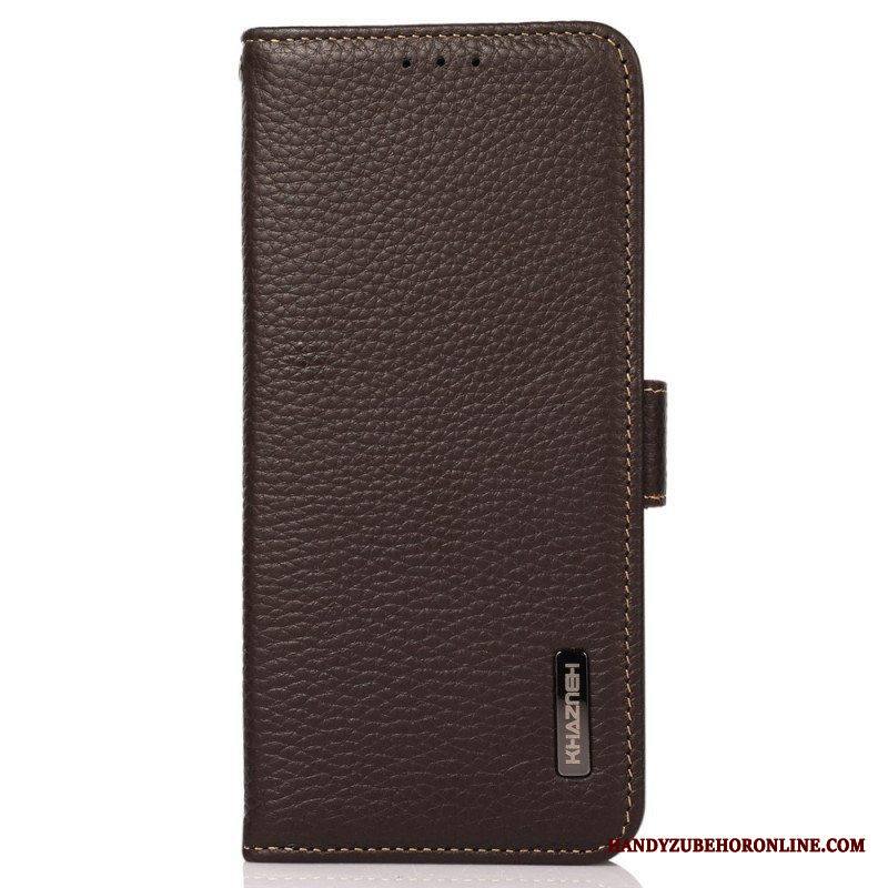 Flip Case Xiaomi Redmi Note 12 Pro Litsi Nahka Khazneh Rfid