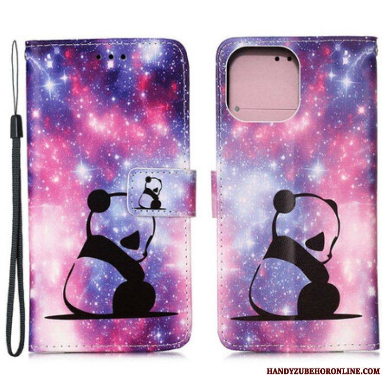 Flip Case iPhone 13 Mini Panda Galaxy