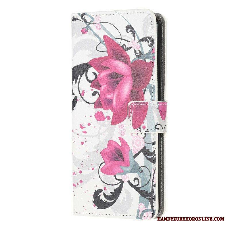 Flip Case iPhone 13 Mini Trooppiset Kukat