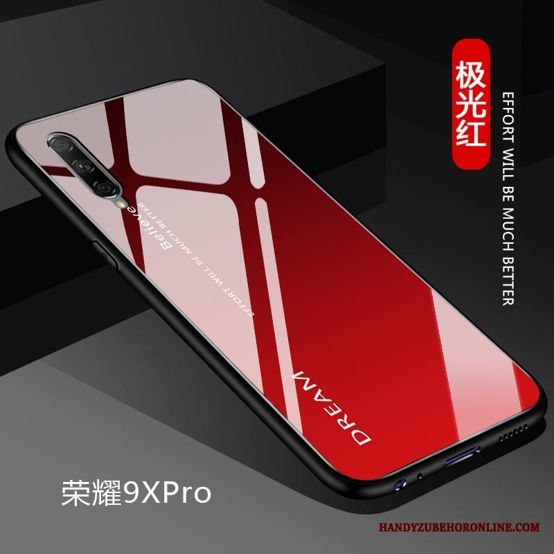 Honor 9x Pro Kuori Silikoni Kova Suojaus Net Red Ohut Rakastunut Luova