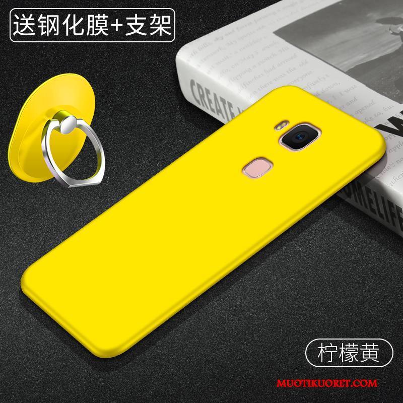 Huawei G7 Plus Puhelimen Kuoret Kotelo Pehmeä Neste Keltainen Silikoni Murtumaton Kuori