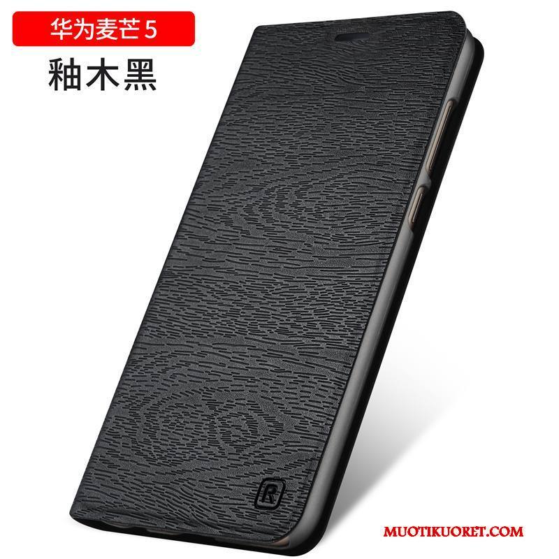Huawei G9 Plus Kuori Murtumaton Kuoret Suojaus Kotelo Puhelimen Kuoret Nahkakotelo Musta