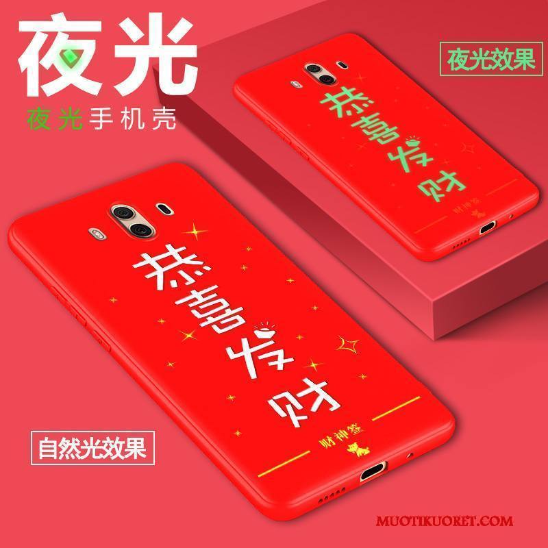 Huawei Mate 10 Kuori Murtumaton All Inclusive Kotelo Puhelimen Kuoret Punainen Persoonallisuus Kirkas