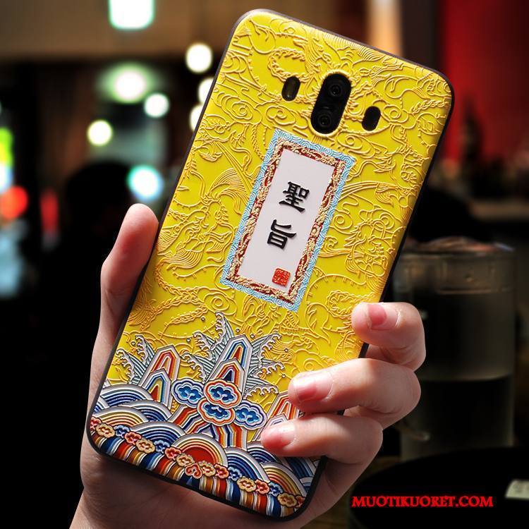 Huawei Mate 10 Kuori Ripustettavat Koristeet Keltainen Puhelimen Kuoret Suojaus Kotelo Silikoni Rakastunut