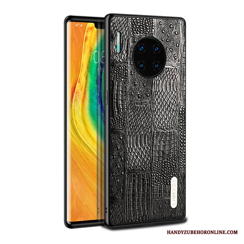 Huawei Mate 30 Kuori Ultra Ylellisyys Murtumaton Uusi Musta Nahka Liiketoiminta