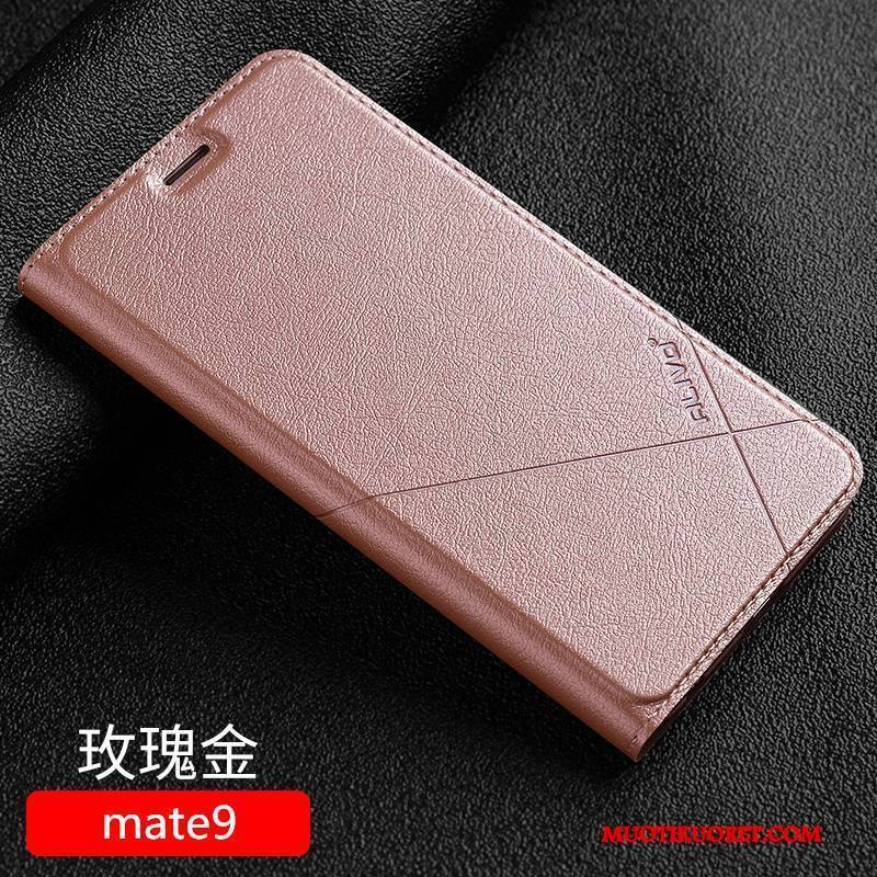 Huawei Mate 9 Kuori Nahkakotelo Puhelimen Kuoret Pinkki Suojaus All Inclusive Simpukka Murtumaton