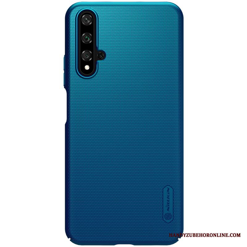 Huawei Nova 5t Kuori All Inclusive Kova Sininen Kotelo Kulta Pesty Suede Murtumaton