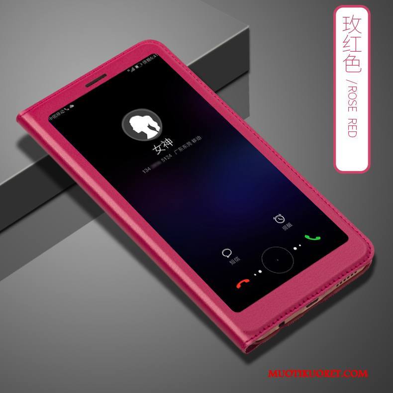 Huawei P Smart Puhelimen Punainen Murtumaton Suojaus Kuori Kotelo Nahkakotelo