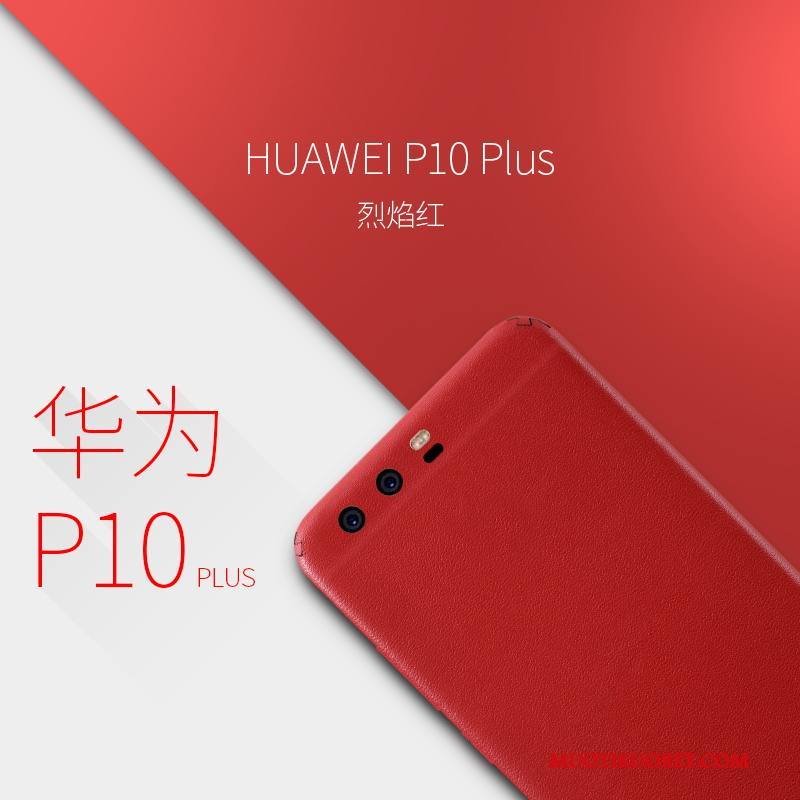 Huawei P10 Plus Kuori Näytönsuojus Kotelo Ultra Nahkakotelo Suojaus Punainen Ohut