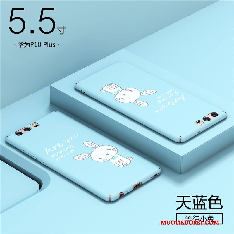 Huawei P10 Plus Kuori Vaaleansininen Pesty Suede All Inclusive Persoonallisuus Suojaus Puhelimen Kuoret Kotelo