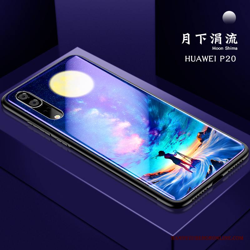 Huawei P20 Kuori Sininen Net Red Puhelimen Kuoret Pehmeä Neste Kotelo Rakastunut Tila