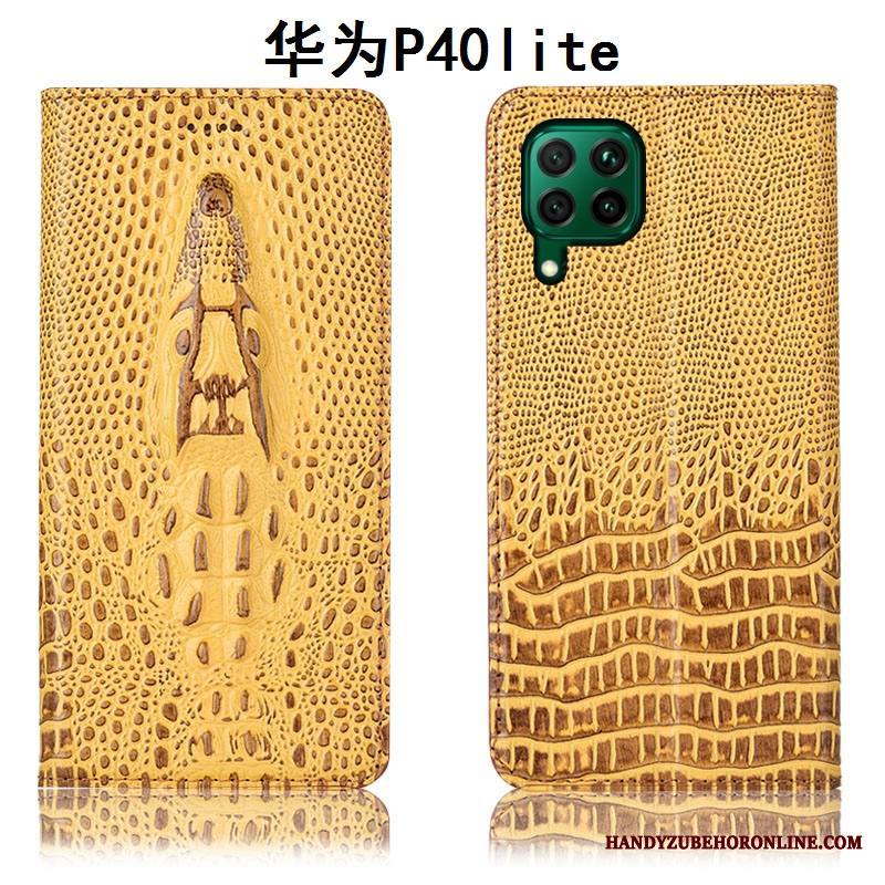 Huawei P40 Lite Kuori Kotelo Keltainen Suojaus Puhelimen Kuoret All Inclusive Nahkakotelo