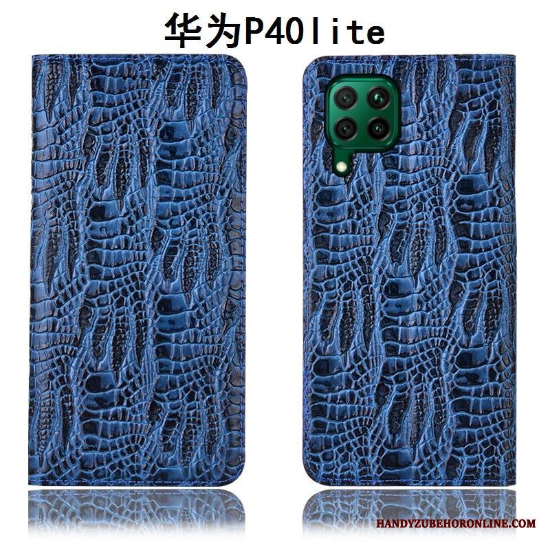Huawei P40 Lite Kuori Kotelo Nahkakotelo Sininen Suojaus All Inclusive Kuoret Puhelimen Kuoret